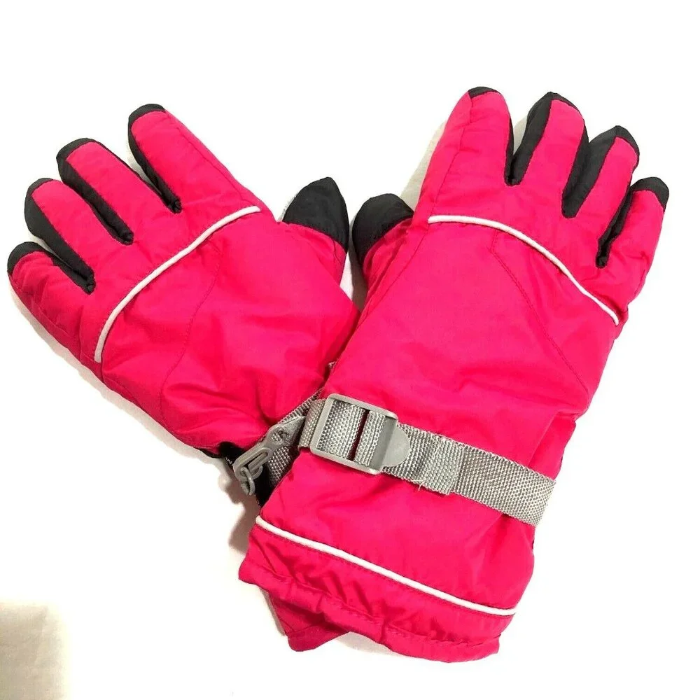 Thinsulate Insulated Pink Winter Gloves Women's M Water/Slip Resist Sled Snow‎